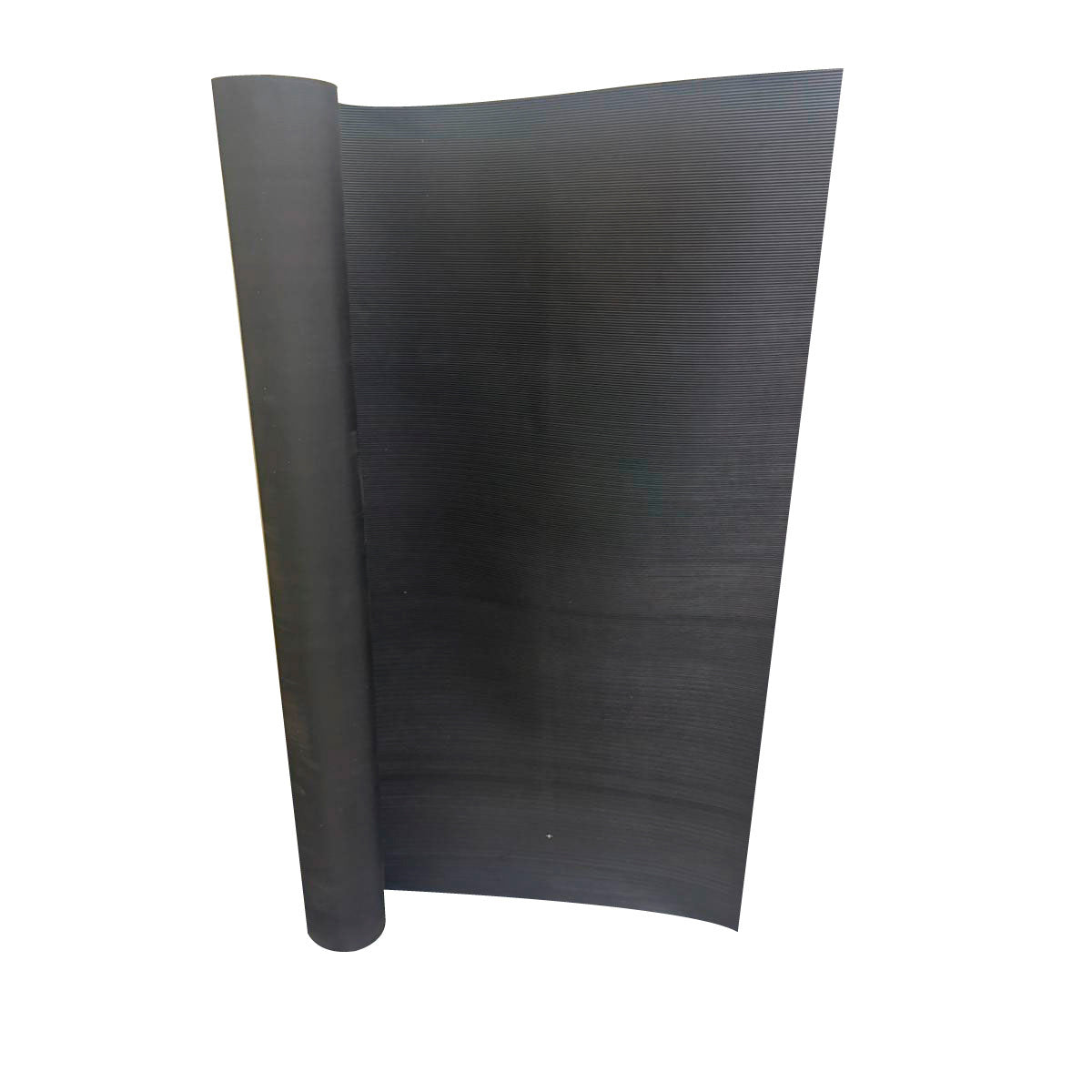 Piso Hule Estriado Antiderrapante Negro Tapete Pasillo Phasa-1.20mt X 3mt
