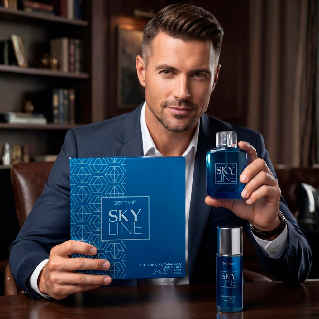 Perfume Hombre Zermat Sky Line Estuche Fresco Maderoso