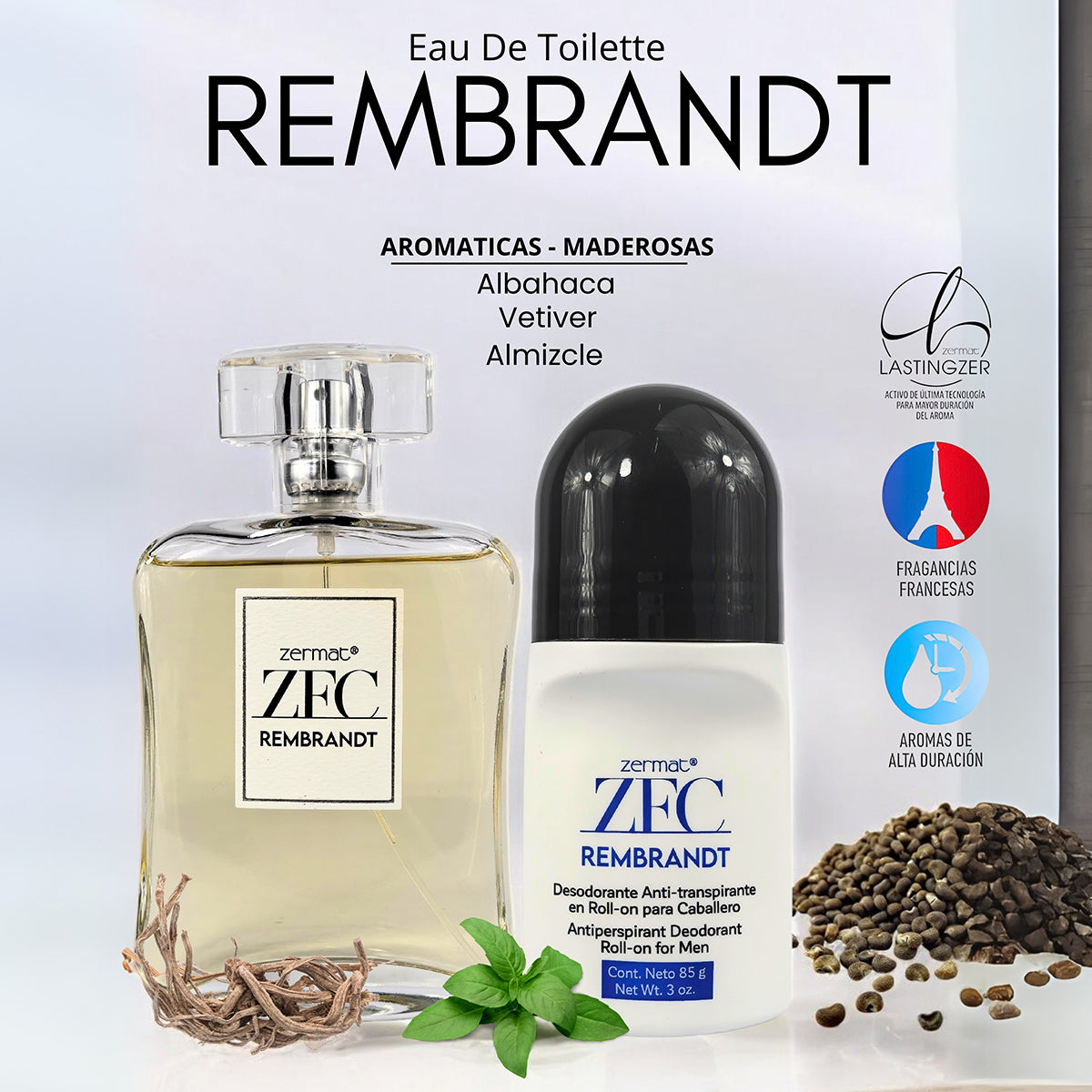 Paquete Perfume Rembrandt 100ml Hombre Zermat Duradero