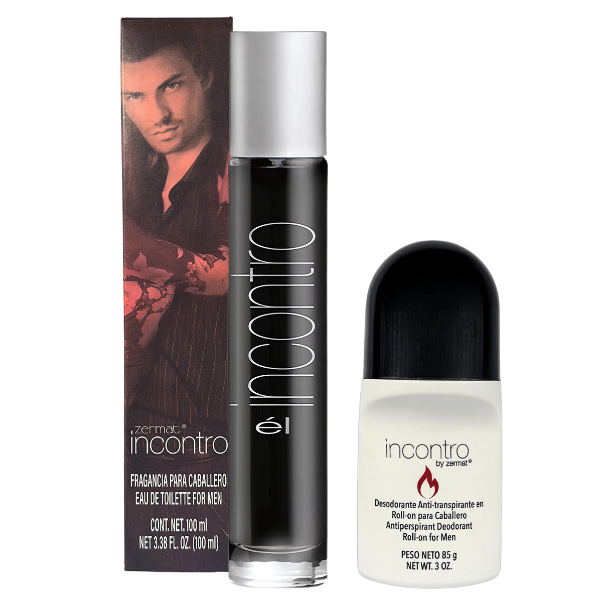 Perfume Zermat Incontro paquete hombre con desodorante