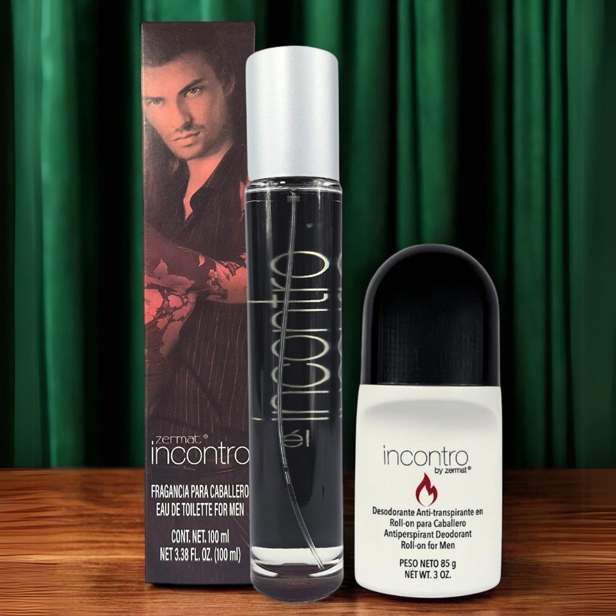 Perfume Zermat Incontro hombre paquete con desodorante