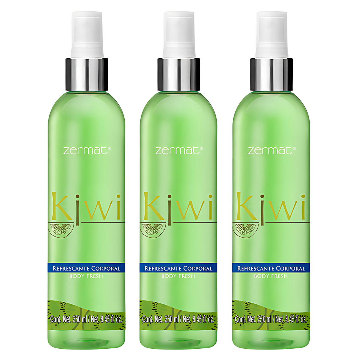 Set De 3 Lociones refrescantes Kiwi Zermat 250 ml