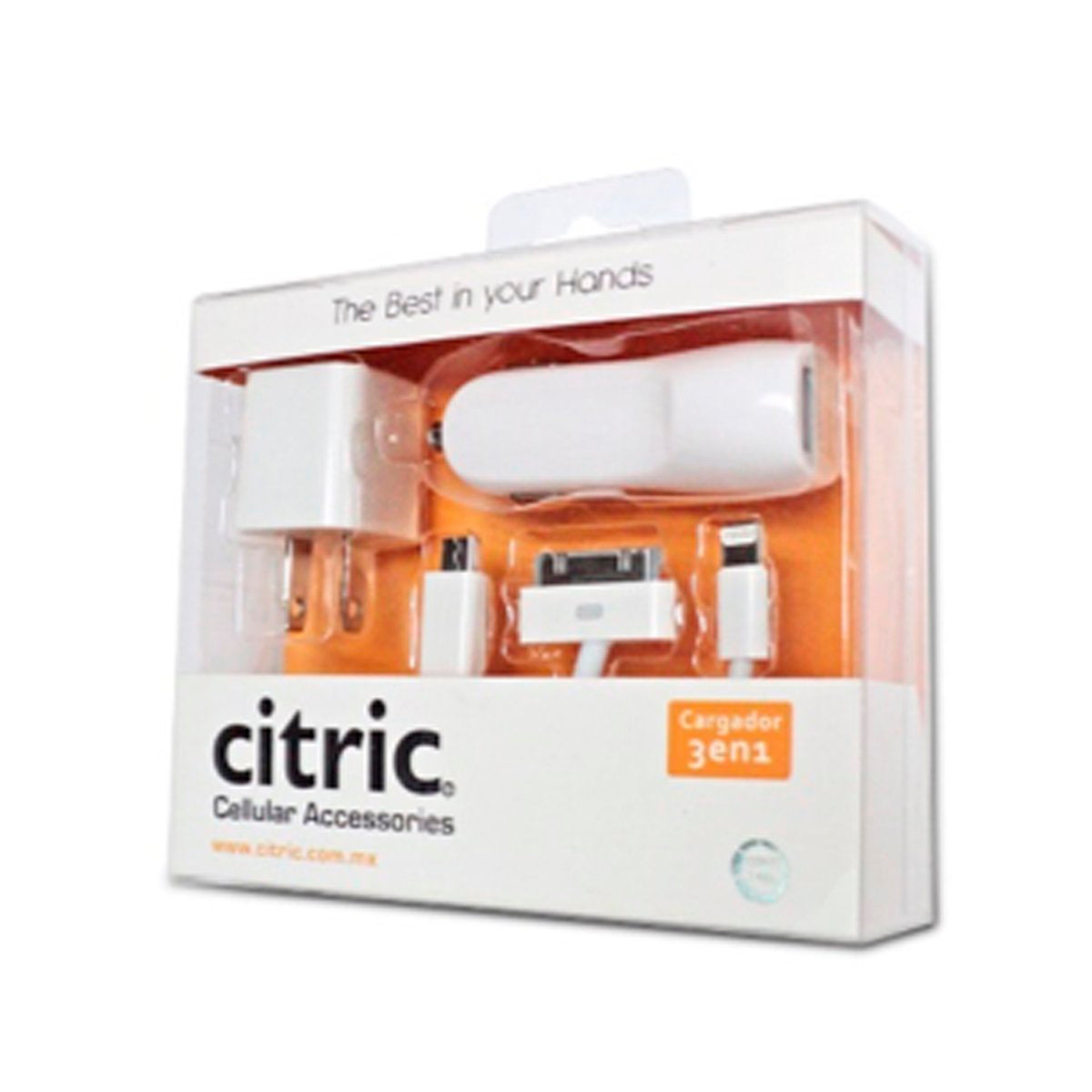 CARGADOR 3EN1 IP6/IP4/MICRO USB BLANCO BLISTER
