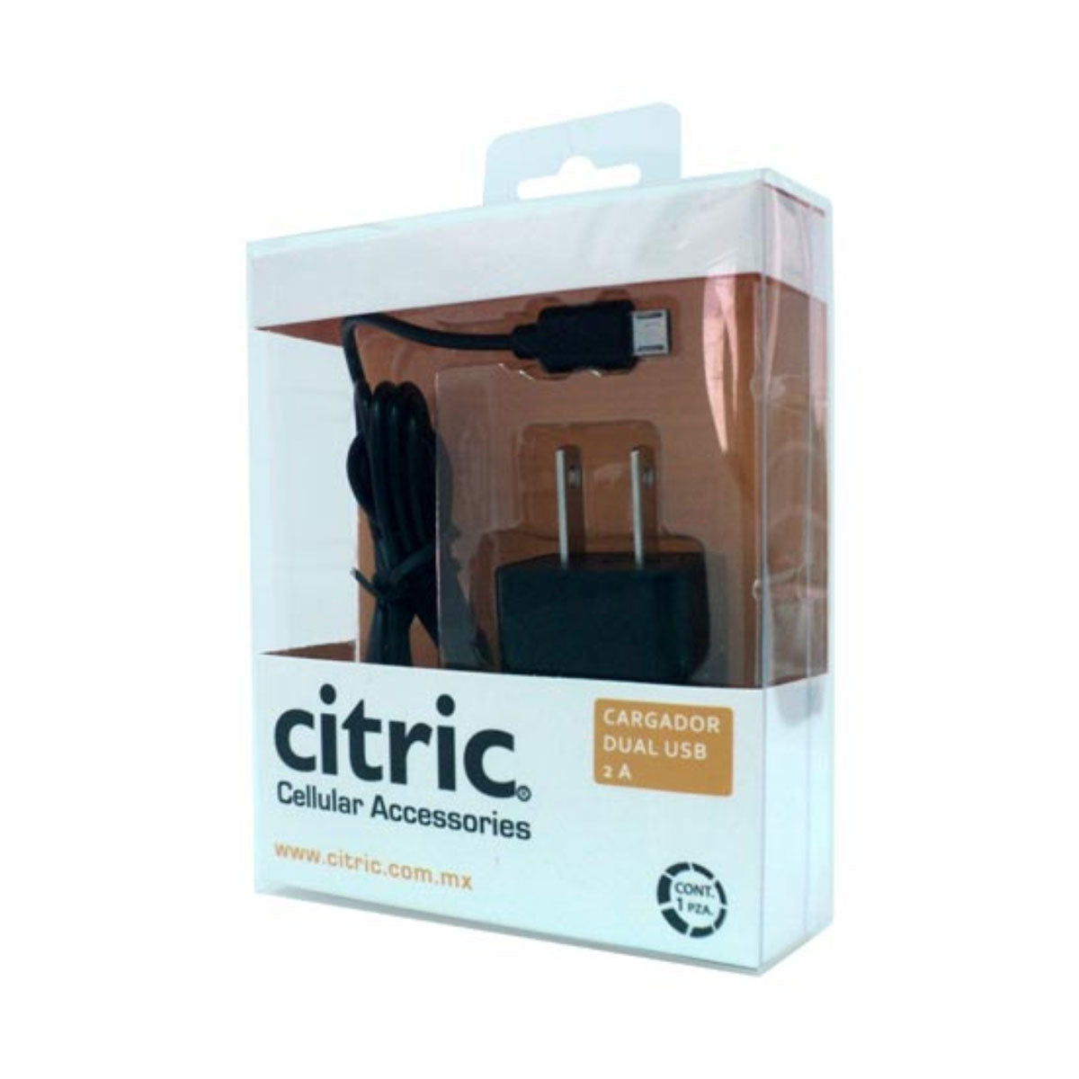 CARGADOR DUAL MICRO USB 1100MAH NEGRO BLISTER