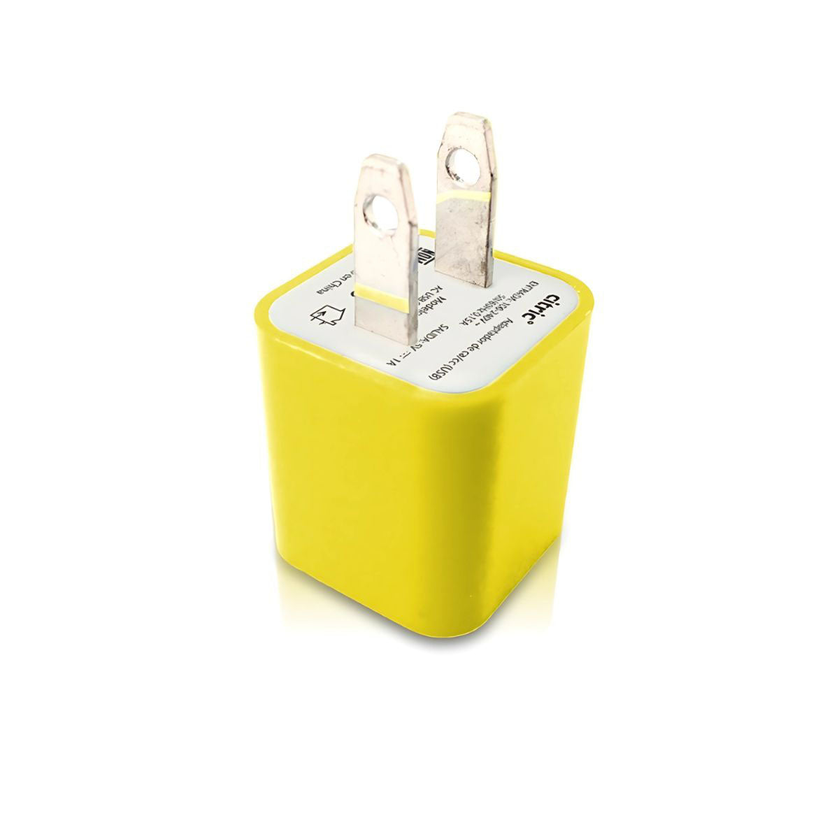 Cubo Cargador Citric 1a Entrada Usb Amarillo
