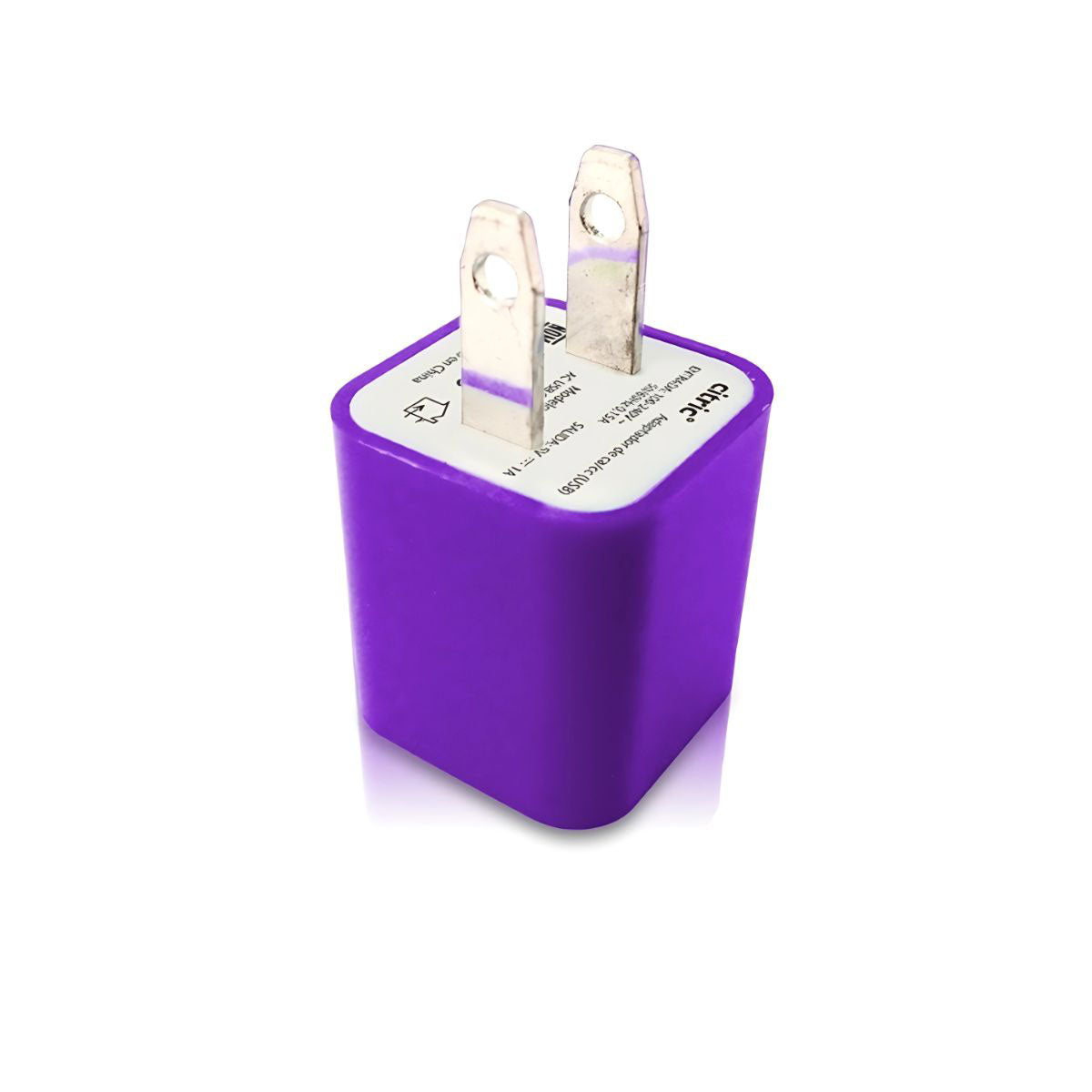 Cubo Cargador Citric 1a Entrada Usb Morado