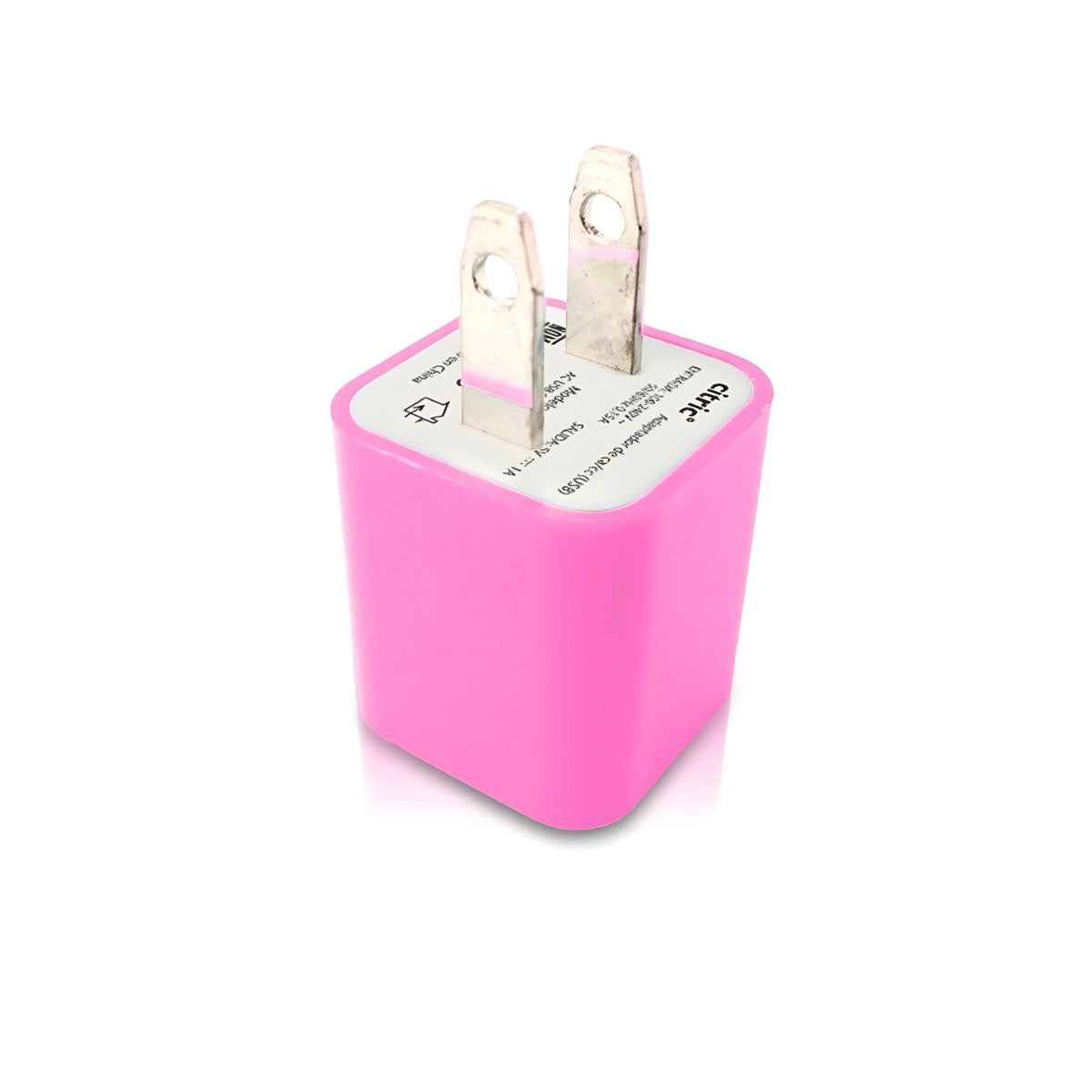 Cubo Cargador Citric 1A Entrada Usb Rosa