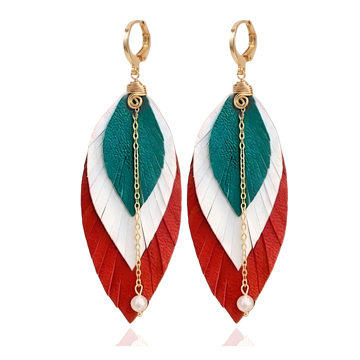 Aretes Largos Mujer Elegantes Mexicanos Pluma Artesanales