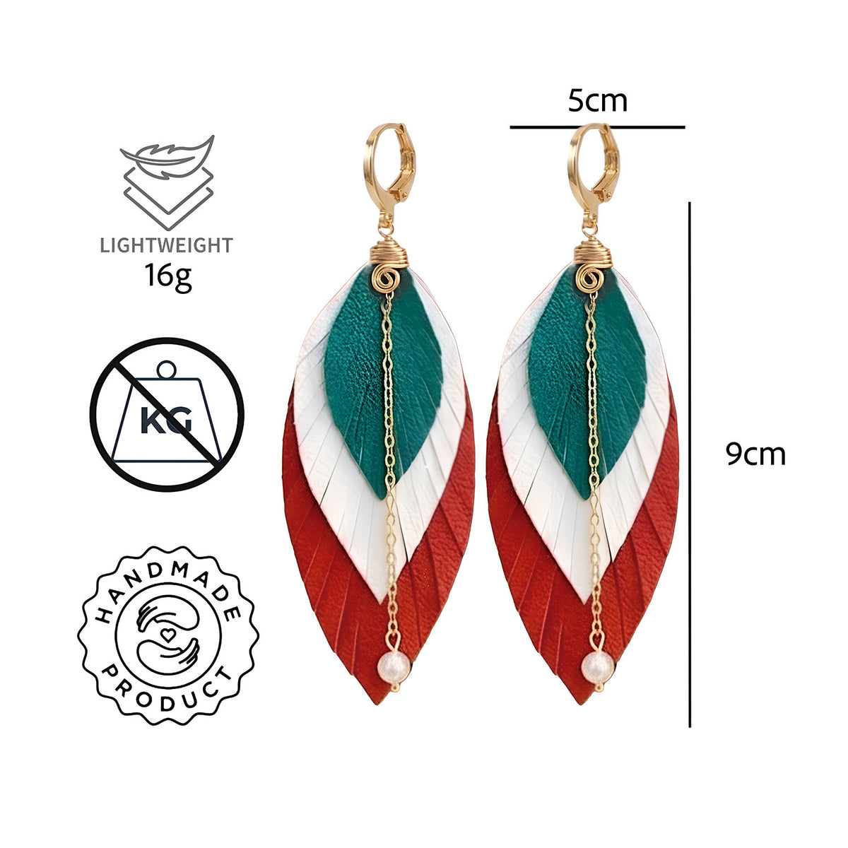 Aretes Largos Mujer Elegantes Mexicanos Pluma Artesanales