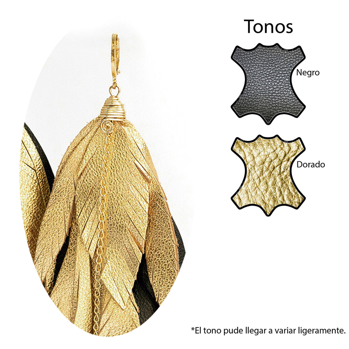 Aretes pluma con perla mayorca elegantes Vangania