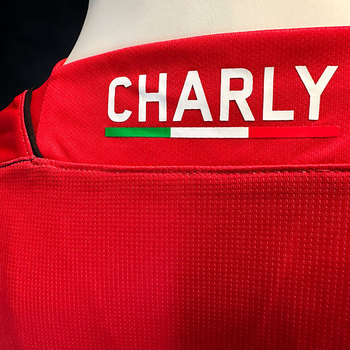 Jersey Charly Jugador Atlas Manga Larga Local 2023/2024 Rojo/Negro Talla XL
