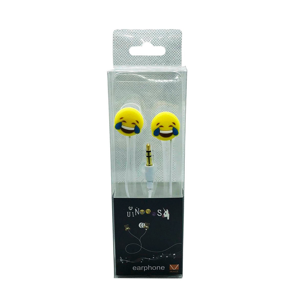 Audifonos Alambricos De Emoji - Amarillo