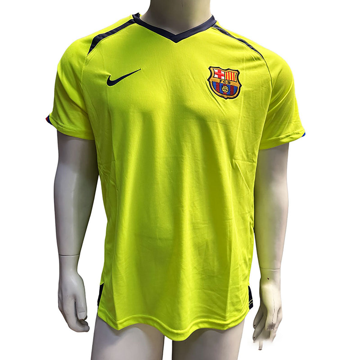 Jersey Nike Retro Barcelona Verde Limon Manga Corta L