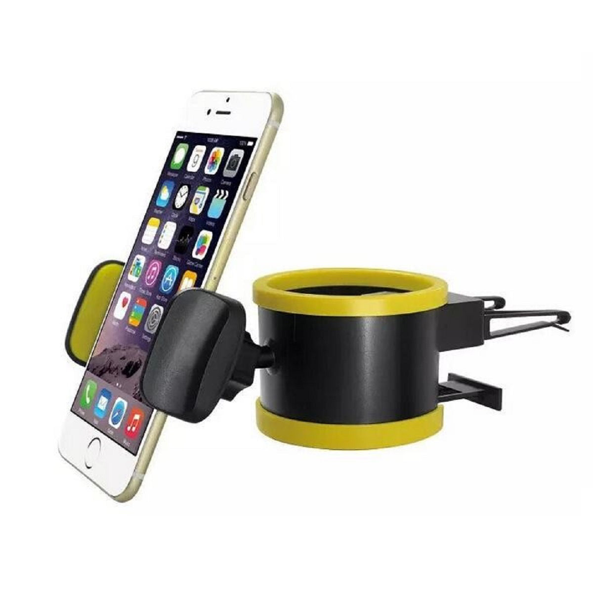 BASE CON PORTA VASO AMARILLO