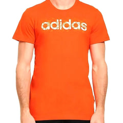 PLAYERA ADIDAS CABALLERO LINEAR SUMMER NARANJA/BLANCO TALLA XL
