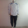 PANTS BLANCO NEGRO RAYAS AMARILLAS TALLA M