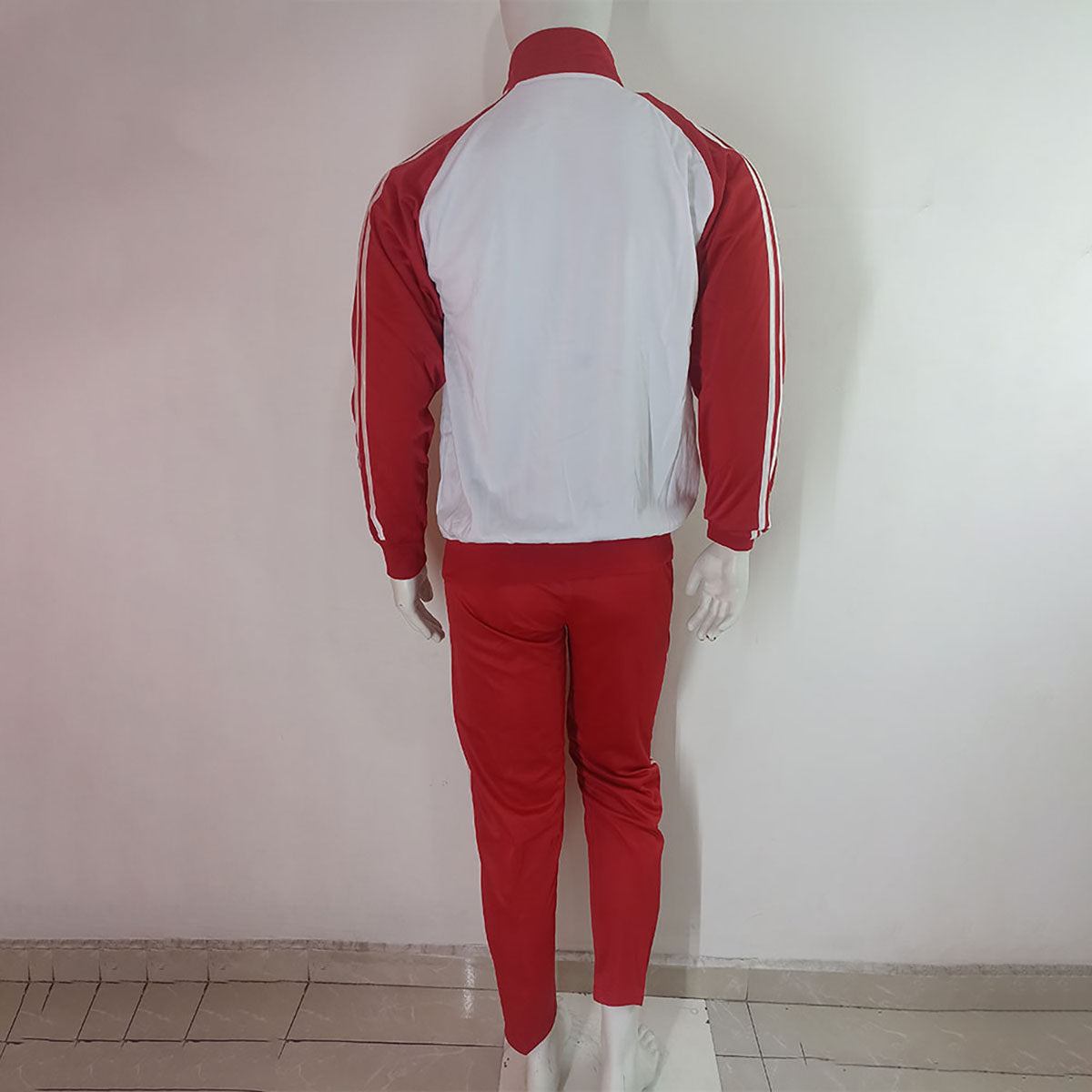 PANTS BLANCO ROJO RAYAS BLANCAS TALLA M