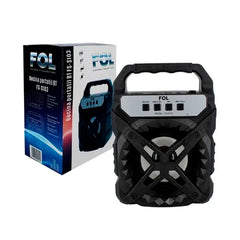 Bocina Bluetooth Portátil Recargable Luz Fm 3pulgadas Fol - Negro