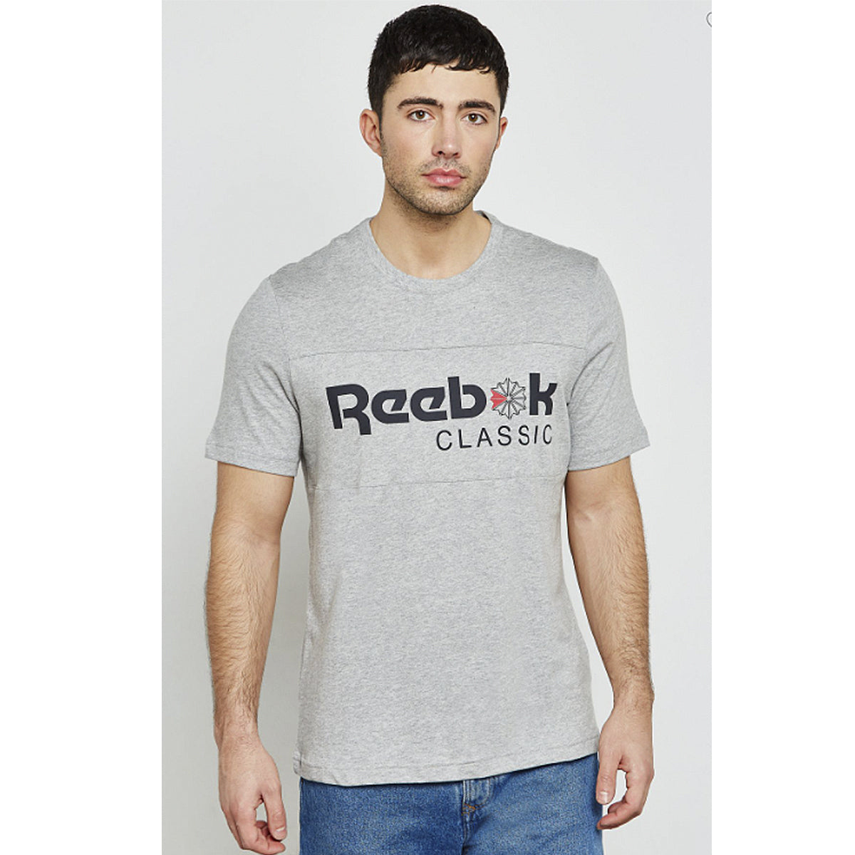 PLAYERA REEBOK CABALLERO  FRANCHISE ICONIC GRIS TALLA S