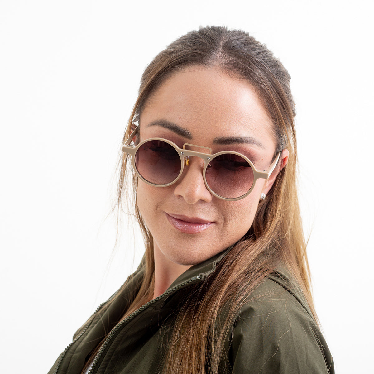 Lentes De Sol Toscana Baroc Green Redondos UV400 Vintage
