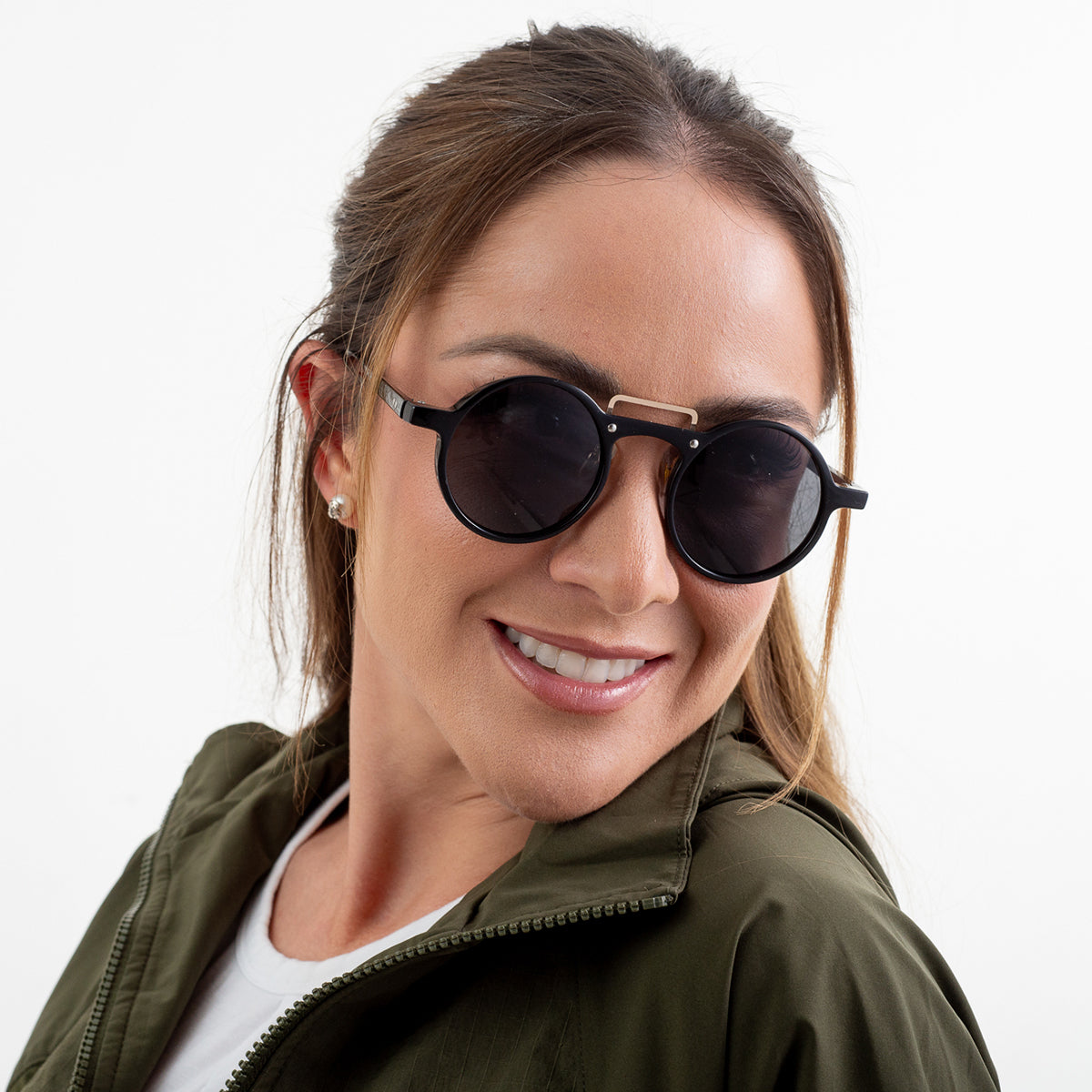 Lentes De Sol Baroc Toscana Black Redondos UV400 Unisex