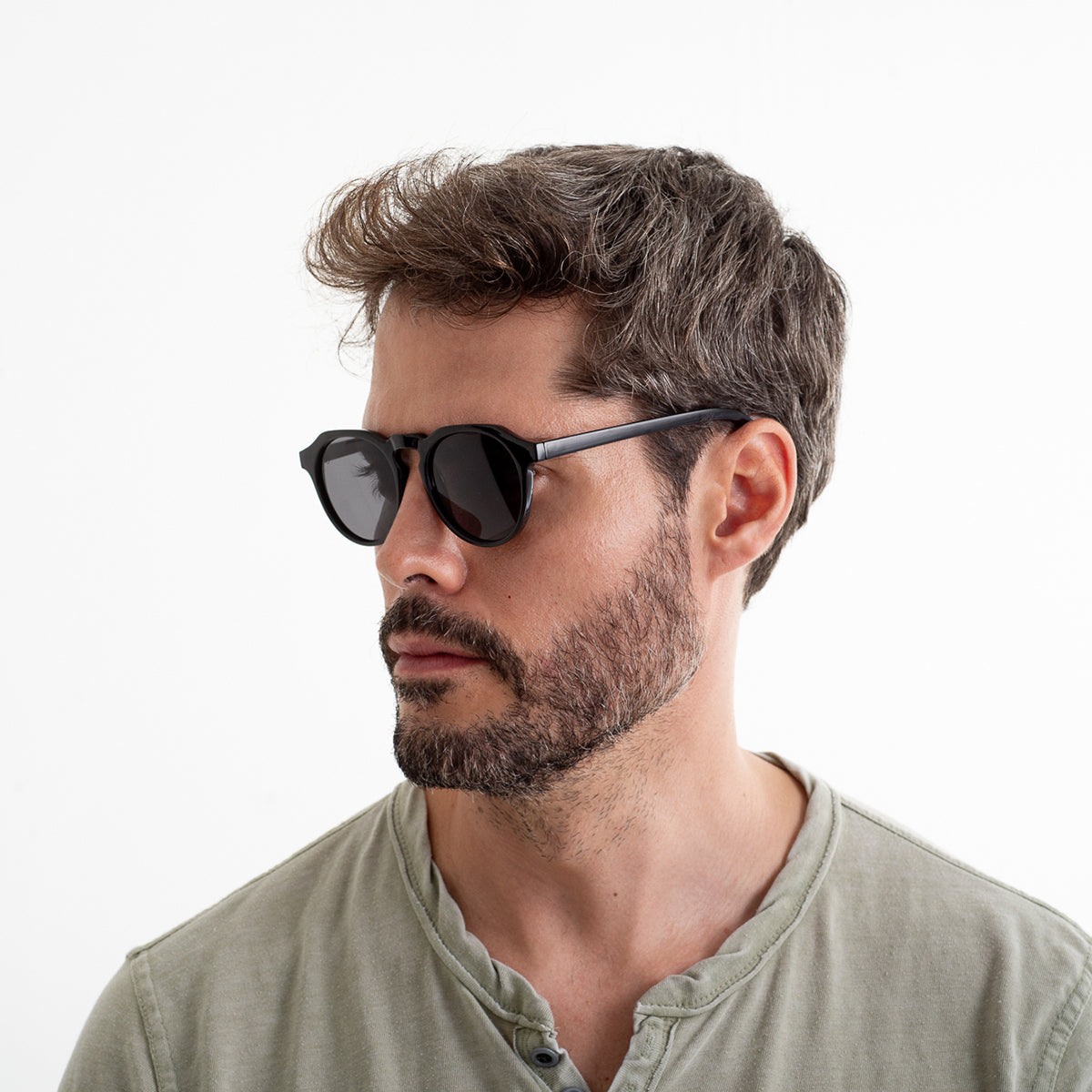 Lentes De Sol Baroc Warwick Black Shine Polarizados UV400