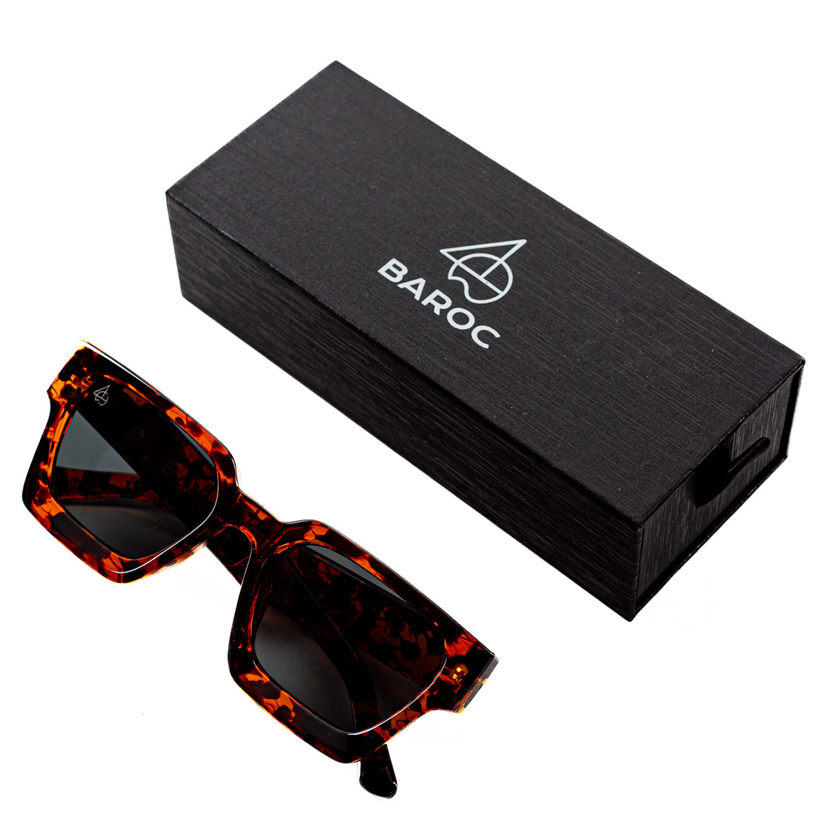 Lentes De Sol Baroc Square Print Carey UV400 Unisex cuadrado