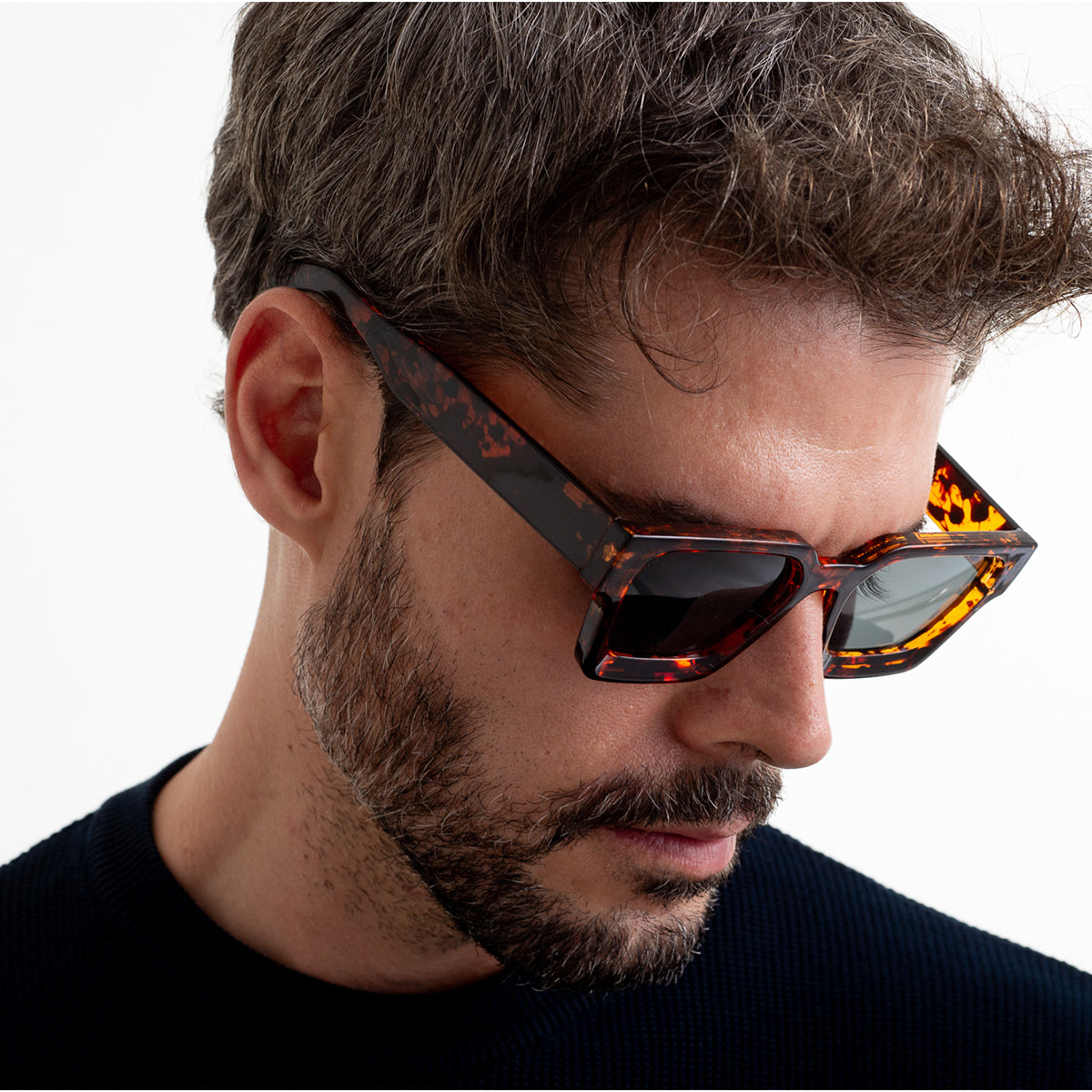 Lentes De Sol Baroc Square Print Carey UV400 Unisex cuadrado