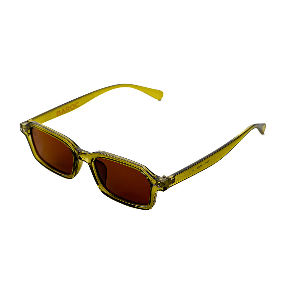 Lentes De Sol Baroc Malibu Ámbar UV400 Rectangulares Moda