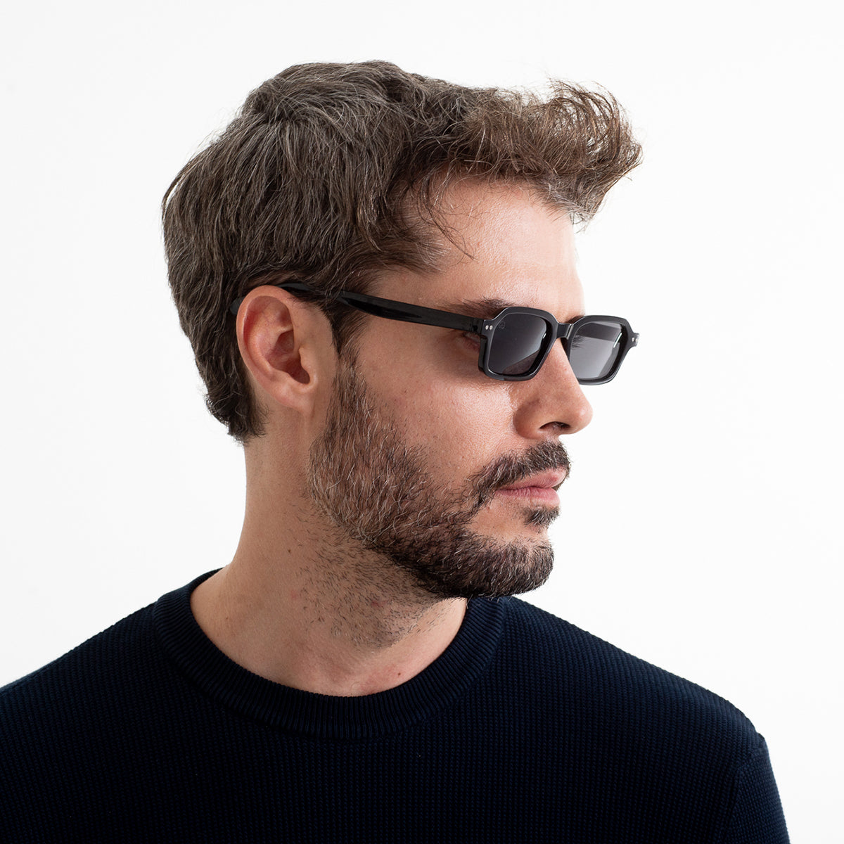 Lentes De Sol Baroc Malibu Black UV400 Rectangulares Unisex