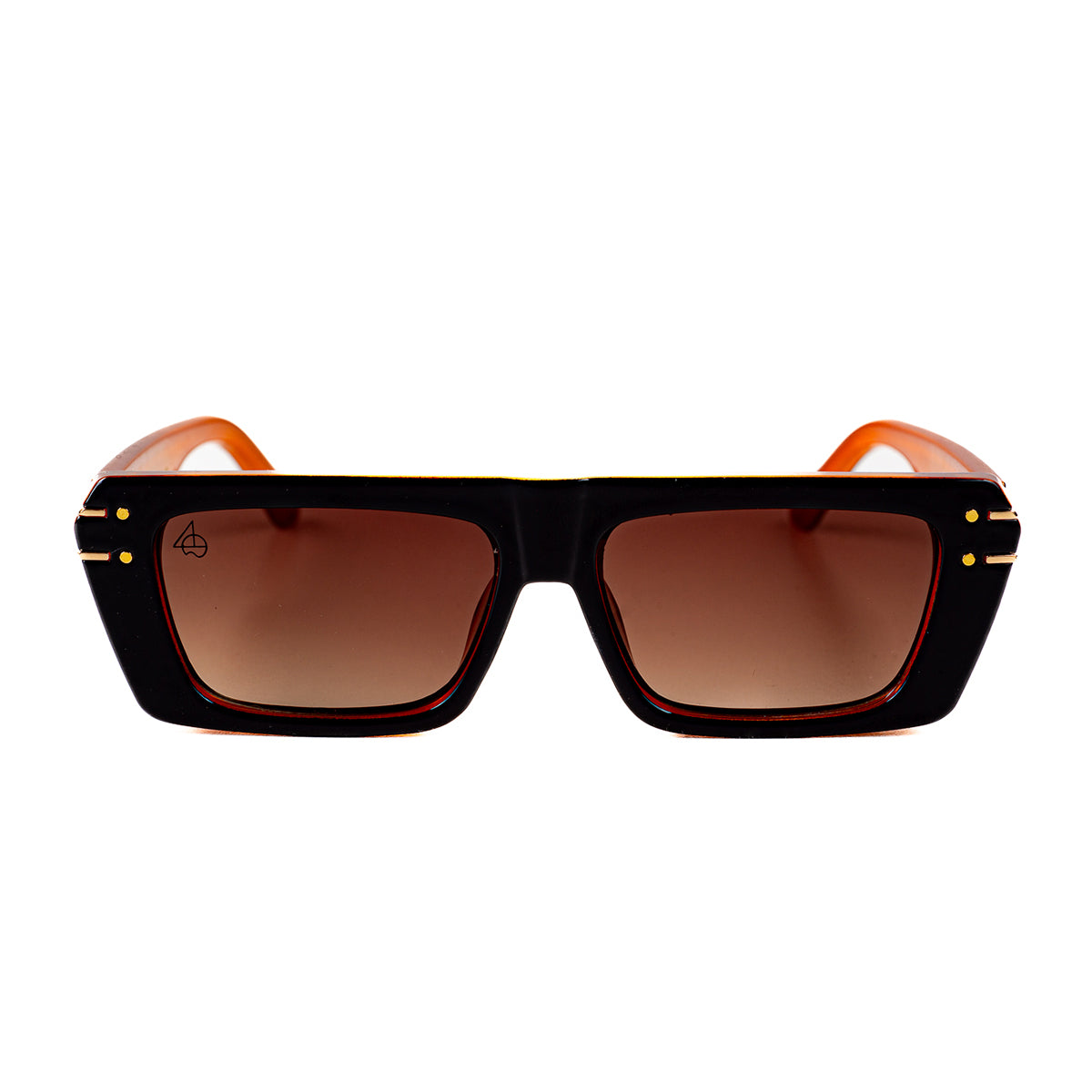 Lentes De Sol Baroc Small Frame Brown UV400 Rectangulares