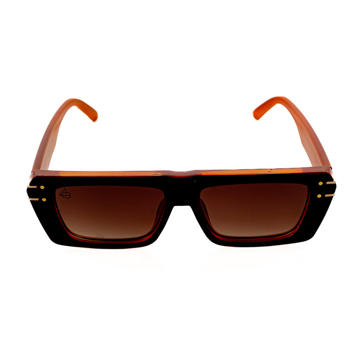 Lentes De Sol Baroc Small Frame Brown UV400 Rectangulares