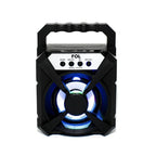 Bocina Bluetooth Portatil Fol 3 Pulgadas Fm Usb Luz Led - Negro