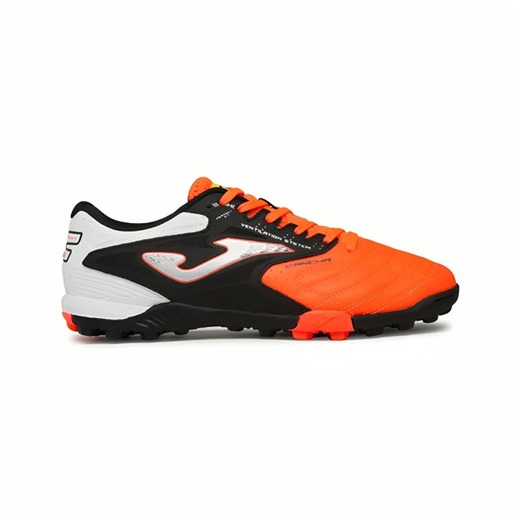 Tenis Fútbol Rápido Joma Turf Naranja Negro Diseño Multitaco Resistente