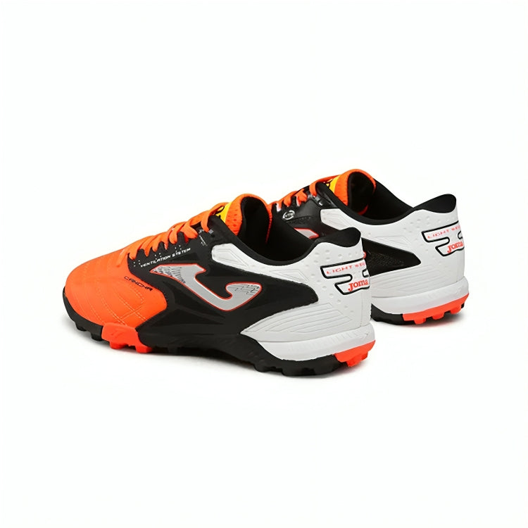 Tenis Fútbol Rápido Joma Turf Naranja Negro Diseño Multitaco Resistente