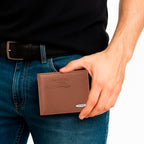 Cartera M Plake 3 piel sintética café Horse Imperial hombre