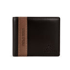 Cartera negra Polo King Line café piel sintética para hombre