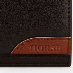 Cartera Curve Café vinipiel vertical para hombre Horse Basic