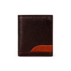 Cartera Curve Café de vinipiel vertical para hombre Horse Basic