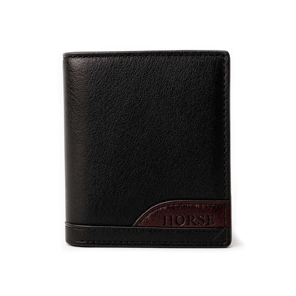 Cartera Curve para hombre de vinipiel negro Horse Basic