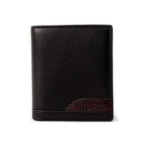 Cartera Curve para hombre de vinipiel negro Horse Basic