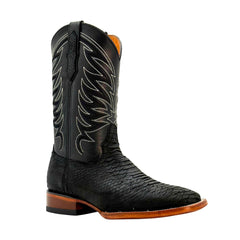 Bota vaquera piel grabado phyton negra Calzado del Bajío-29