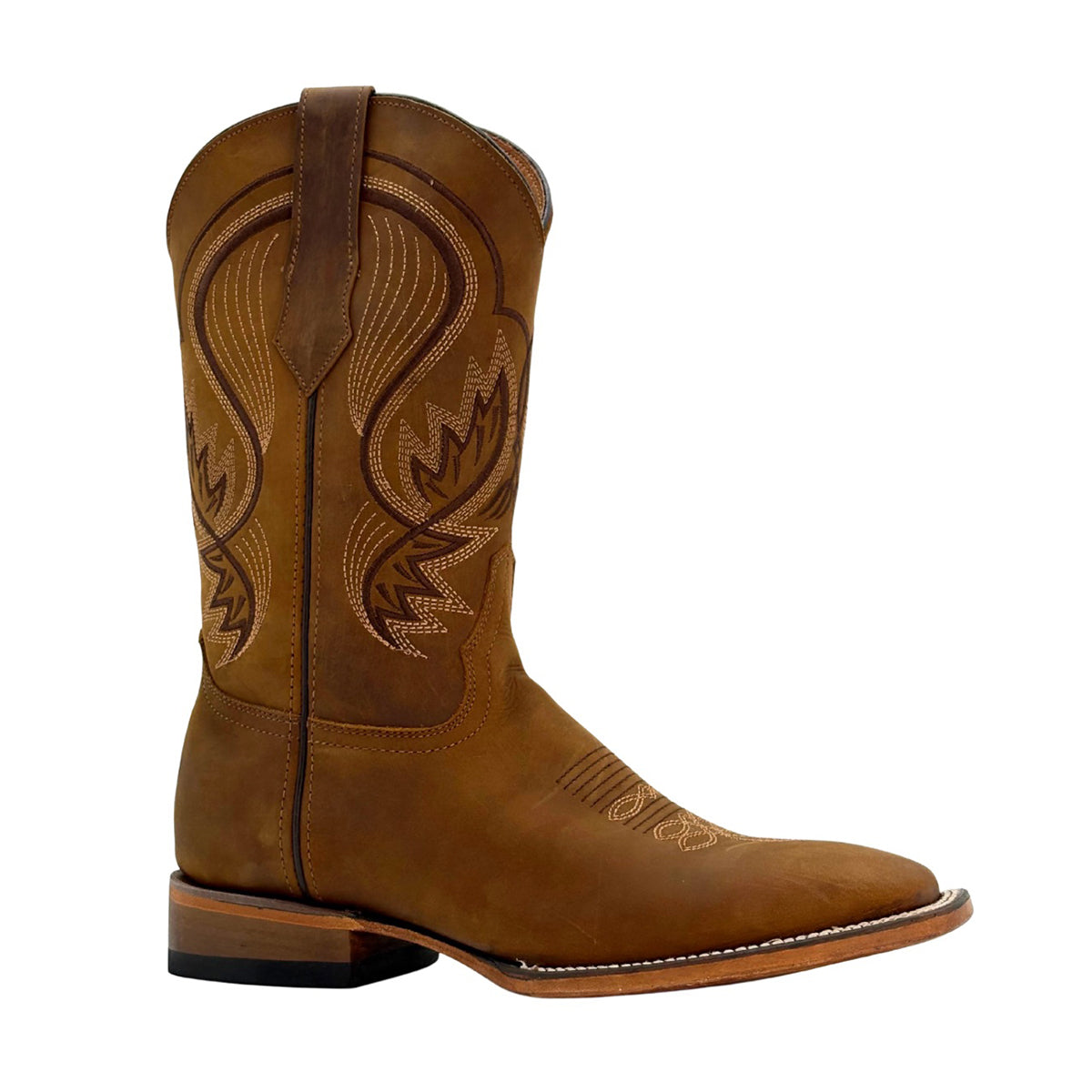 Bota vaquera piel grabado phyton cafe Calzado del Bajío-28.5