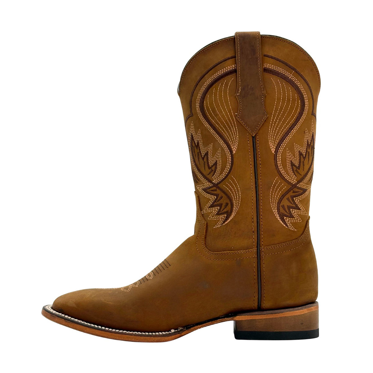 Bota vaquera piel grabado phyton cafe Calzado del Bajío-28.5