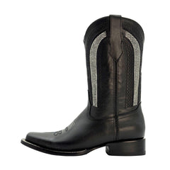 Bota vaquera piel suela cuero rodeo negra Calzado del Bajío-28