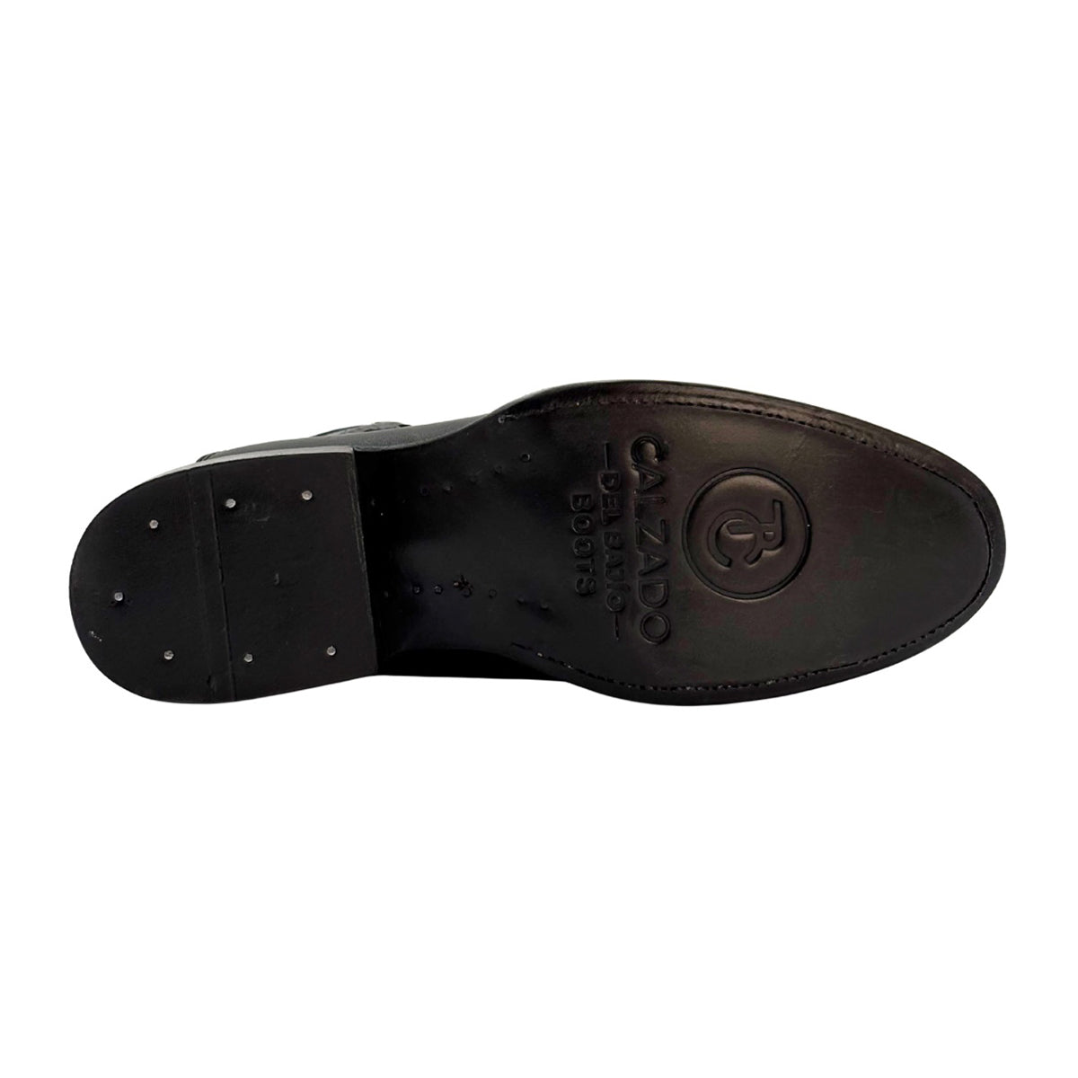 Bota vaquera piel suela cuero rodeo negra Calzado del Bajío-25.5