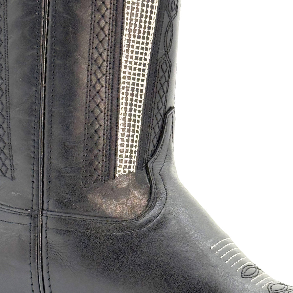 Bota vaquera piel suela cuero rodeo negra Calzado del Bajío-26.5