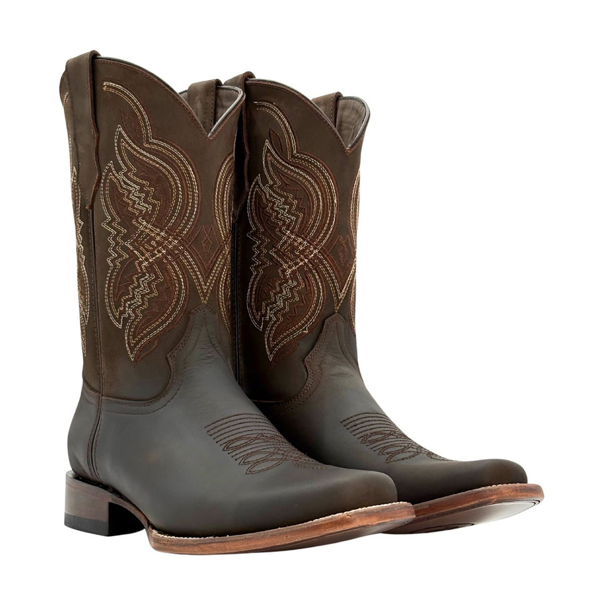 Bota vaquera piel de res cafe suela cuero Calzado del Bajío-28.5