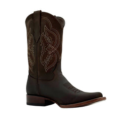 Bota vaquera piel de res cafe suela cuero Calzado del Bajío-27.5