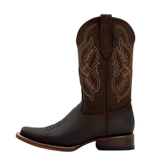 Bota vaquera piel de res cafe suela cuero Calzado del Bajío-25.5